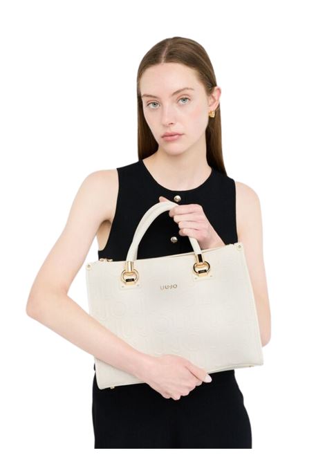 Borsa satchel media con logo Liu Jo | AF5008E053830002
